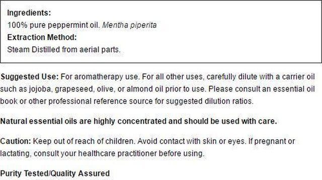 NOW Essential Oils, Peppermint Oil, Invigorating Aromatherapy Scent, Steam Distilled, 100% Pure, Vegan, Child Resistant Cap, 16-Ounce