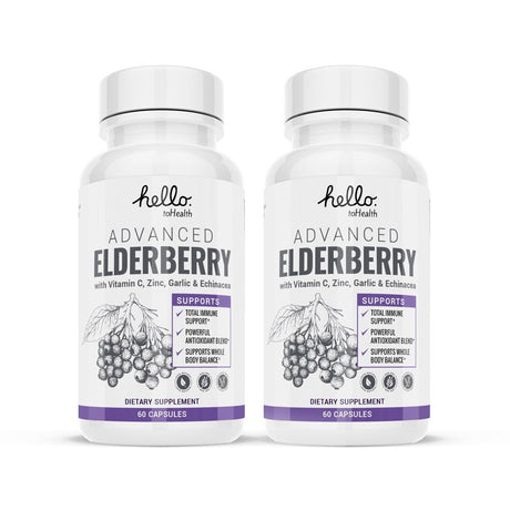 Complete Elderberry Capsules with Vitamin C and Zinc - Total Immune Support Complex - All-Day Immune System Booster for Men and Women - (120 Capsules)