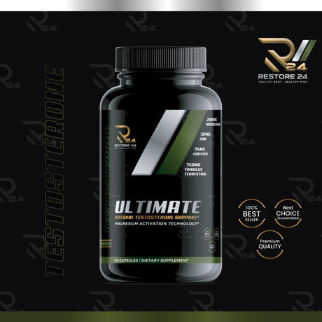 Ultimate Testosterone Booster - Herbal Test Support for Male Supplement - Support Efficiency, Speed, Strength, Flexibility - Endurance and Strength Booster