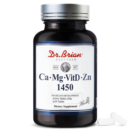 Dr. Brian Calcium Magnesium Zinc Supplement 90 Tablet for Bone Strength Joint Teeth Nerve Health, Calcium 300Mg Magnesium 150Mg Zinc 6Mg with Vitamin D3 400Iu, 3 Month Serving, Non-Gmo Soy Gluten Free