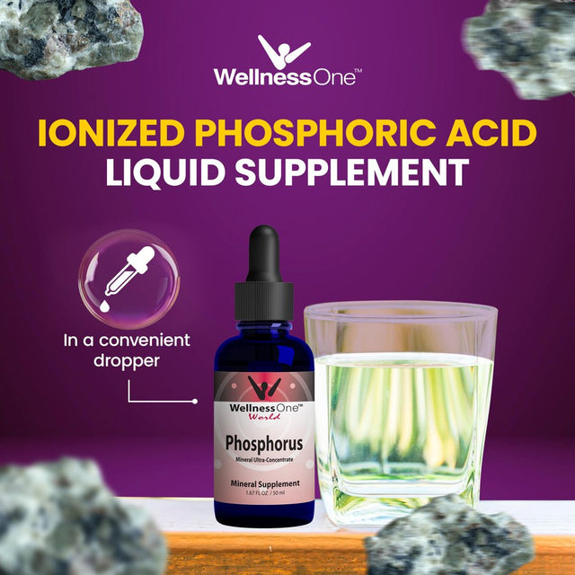 Wellnessone Phosphorus Mineral Drops - Liquid Ionic Mineral Supplement, 50 Ml