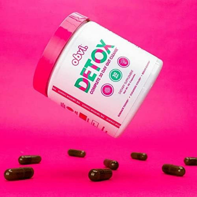 Obvi Detox, Flush Out and Eliminate Toxins, Support Weight Loss, Cleanse Colon, Packed with Antioxidants, Support Liver Health, Reduce Bloating, Soothe Stomach Pain, All Natural (30 Servings)