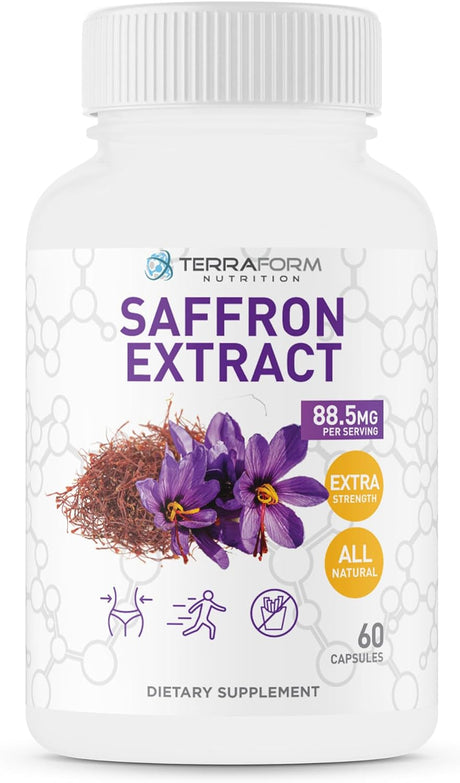 Pure Saffron Extract – Best Natural Appetite Suppressant, Supports Healthy Weight Loss for Women & Men – 88.5Mg of Pure Saffron Extract – Made in USA – 1 Month