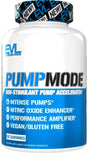 Evlution Pumpmode Nitric Oxide Pills for Men Nutrition Nitric Oxide Supplement with Arginine Betaine and Citrulline for Maximum Pumps and Performance - Vegan Stim Free Pre Workout Supplement