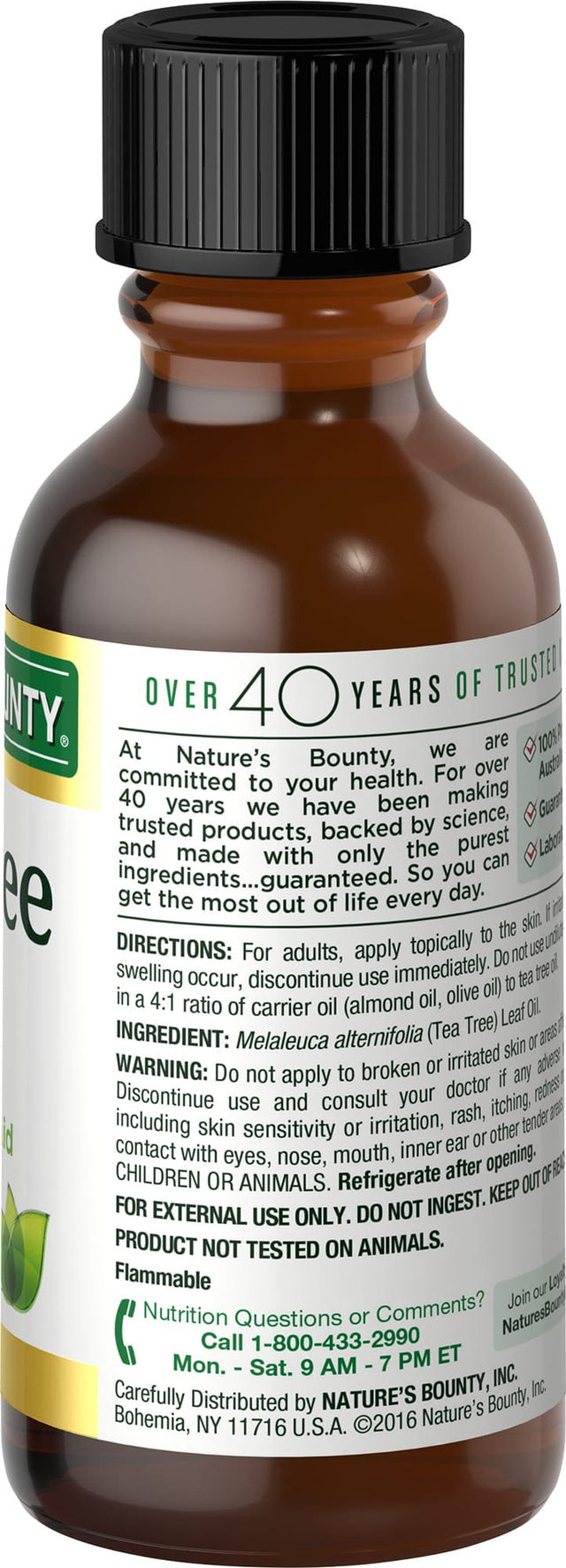 Nature'S Bounty Tea Tree Oil, Herbal Health Oil, Supports Skin Health, 1 Fl Oz