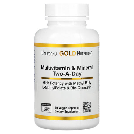 California Gold Nutrition Daily Multivitamins, 60 Veggie Capsules, 2 Pack