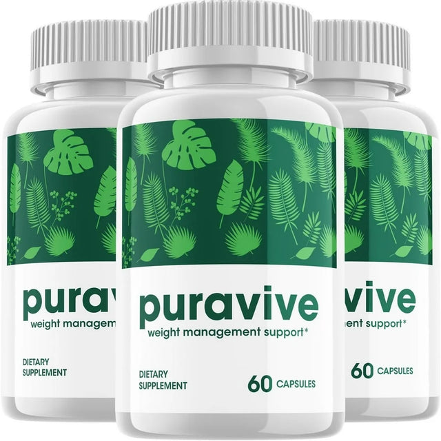 3 Pack Puravive Extra Strength Pills - Official - Keto Puravive Advanced Formula Raspberry Ketone Dietary Support Supplement Pureviva Men Women 180 Capsules