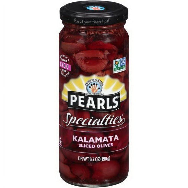 (Price/Case)Pearls Olives Sliced Kalamata, 6.7 Ounces, 6 per Case