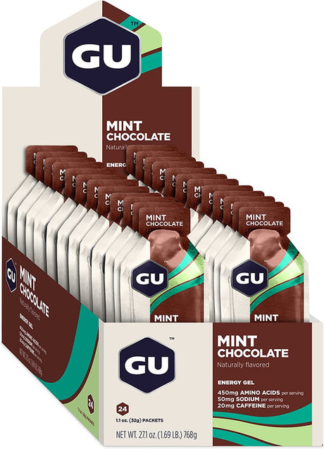 GU Energy Gel, Vegan, Gluten-Free, Kosher, and Dairy-Free On-The-Go Energy for Any Workout, 24 Pack