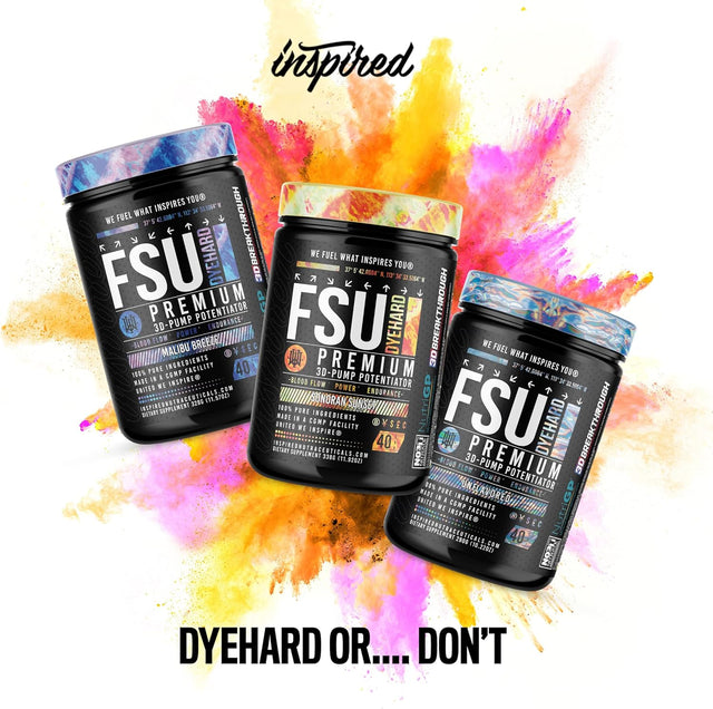 FSU DYEHARD Non-Stim Pre-Workout | 3D Pump + Nutrigp + NO3-T Nitrate | by Inspired Nutraceuticals (Sonoran Sunset)