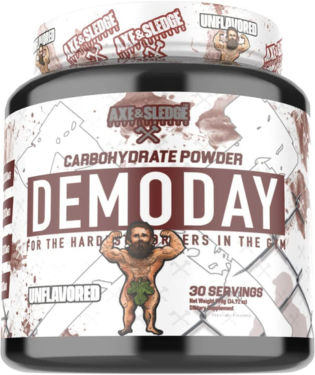 Axe & Sledge Supplements Demo Day Intra-Workout Carbohydrate Powder with Cluster Dextrin, Carb10, Hydromax, & Palatinose, Enhances Performance and Pumps, 30 Servings (Unflavored)