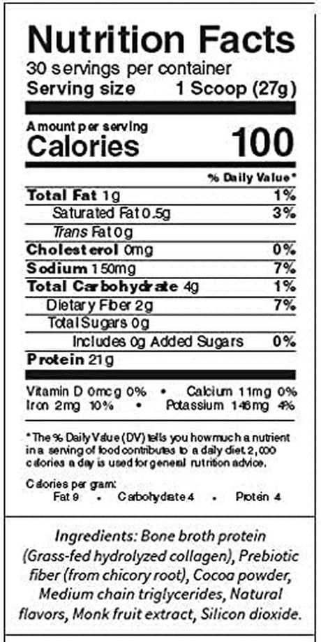 Dr. Kellyann Keto Bone Broth Protein Powder Chocolate - Protein 21G, 2G Net Carbs - Grass Fed Hydrolyzed Collagen - Sugar, Gluten and Dairy Free, Paleo, Keto Protein Shakes (30 Servings)