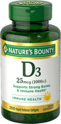 Nature’S Bounty Vitamin D3 Rapid Release Softgels, 1000 IU, 250 Count