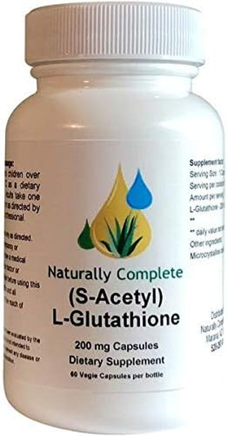 S-Acetyl L-Glutathione 200 Mg.| 60 Vcaps | Non-Gmo | Soy-Free and Gluten Free