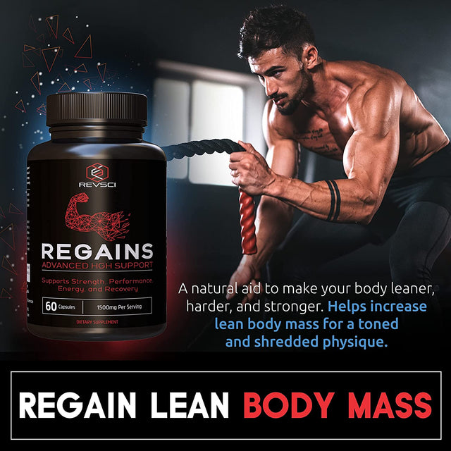 HGH Supplements for Men & Women - Regains Natural Anabolic Muscle Growth Building & Human Growth Hormone for Men, Muscle Builder for Men, Muscle Recovery Post Workout Supplement, 60 Protein Pills