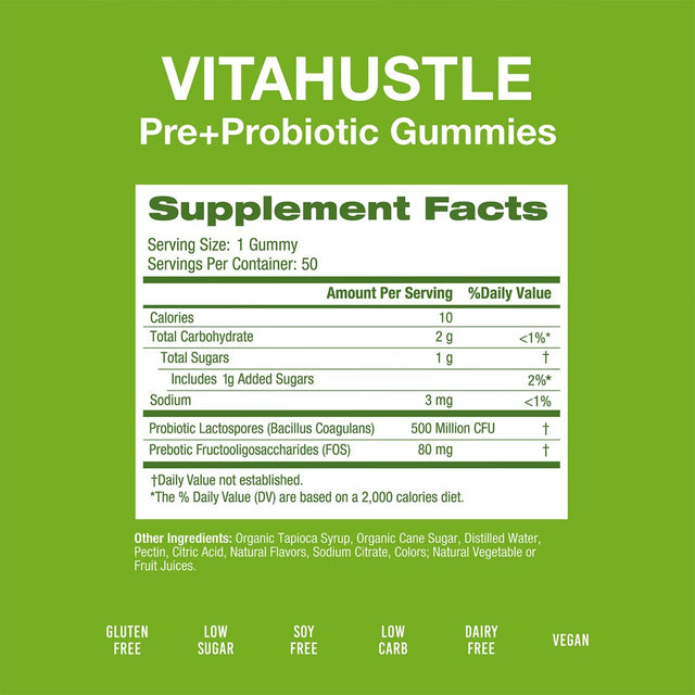 Kevin Hart'S Vitahustle Probiotic Gummies with Prebiotic Fiber, 50 Count