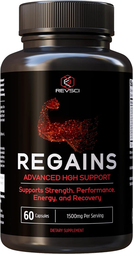 HGH Supplements for Men & Women - Regains Natural Anabolic Muscle Growth Building & Human Growth Hormone for Men, Muscle Builder for Men, Muscle Recovery Post Workout Supplement, 60 Protein Pills