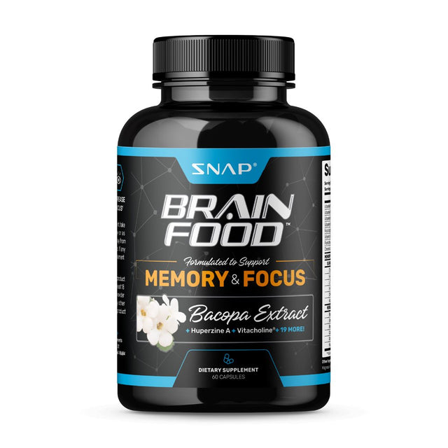 Snap Supplements Nootropics Brain Booster with Bacopa Extract, Memory and Focus Supplement, 60 Capsules, 2-Pack