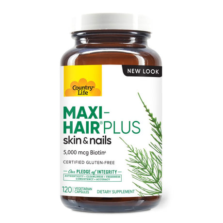 Country Life, Maxi-Hair Plus, 5,000 Mcg, 120 Vegetarian Capsules