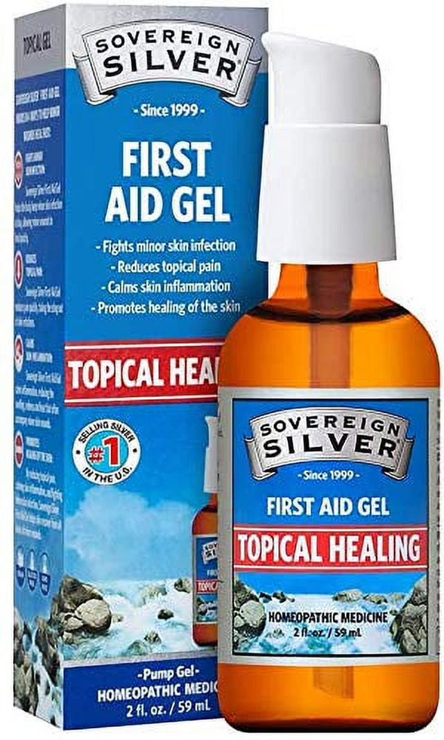 Sovereign Silver Bio-Active Silver Hydrosol for Immune Support - 10 Ppm, 4Oz (236Ml) Dropper plus 2Oz First Aid Gel - Homeopathic Medicine - plus Stress Bal