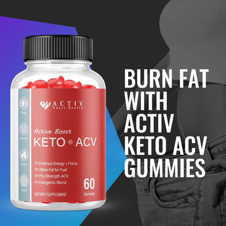 (1 Pack) Activ Active Boost Keto ACV Gummies - Supplement for Weight Loss - Energy & Focus Boosting Dietary Supplements for Weight Management & Metabolism - Fat Burn - 60 Gummies