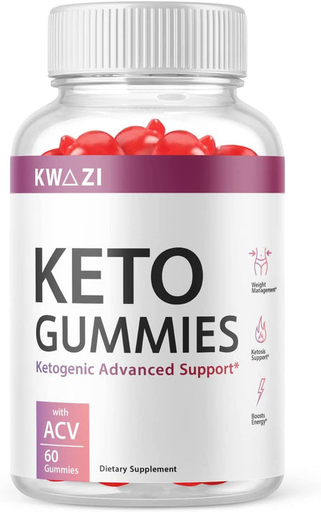 (1 Pack) Kwazi Keto ACV Gummies - Supplement for Weight Loss - Energy & Focus Boosting Dietary Supplements for Weight Management & Metabolism - Fat Burn - 60 Gummies