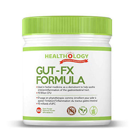 Healthology GUT-FX | Gut Supplement | Helps Repair Leaky Gut, Reduces Inflammation in the Digestive Tract & Relieves Bloating | Contains Probiotics, L-Glutamine, Marshmallow Root |