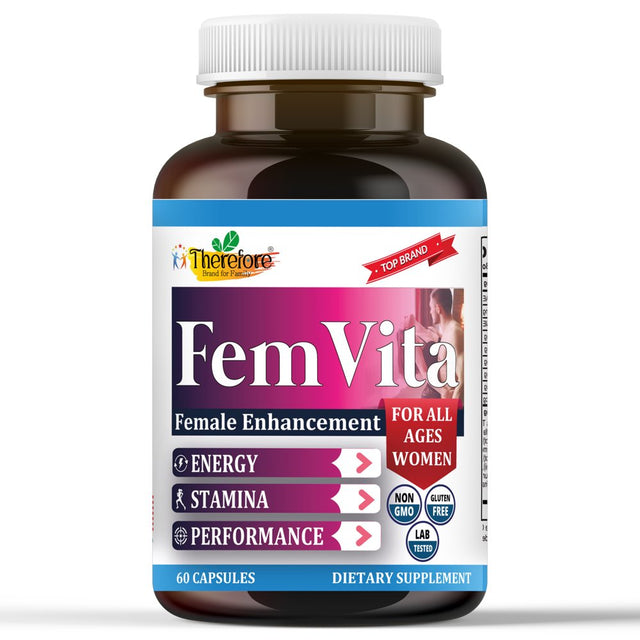 Femvita Energy Booster Supplements for Women, Desire & Excitement, Vitamin Supplement Energy & Strength 60Ct by Therefore