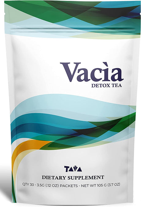 Vacia Detox Tea Supplement, Boosts Energy, Supports Joint Mobility and Immune System, Contains 30 Packets (3.5G per Pack)