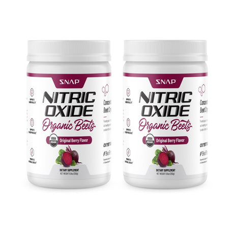 Snap Supplements Beet Root Organic Nitric Oxide Powder with Amino Acids, Cardio Health Support and Natural Energy, 250G, 2-Pack