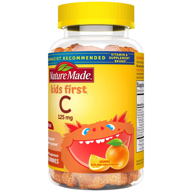 Nature Made Kids First Vitamin C Gummies, Dietary Supplement for Immune Support, 60 Count