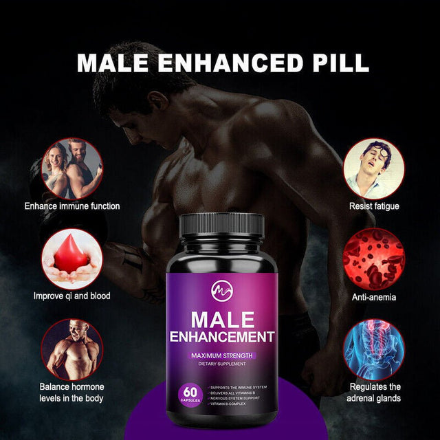 Minch Male 60 Capsules,Longer,Growth,Thicker,Male Supplement with Ginseng