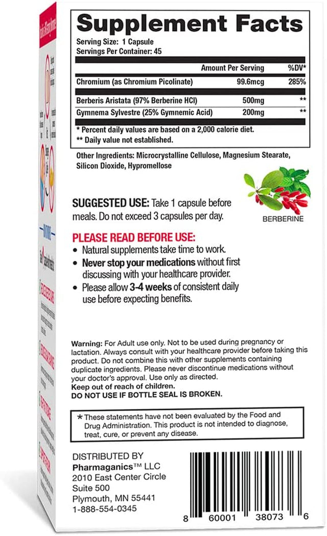 Carb & Sugar Blocker - Mega Dose of Berberine & Gymnena Supplement - Take with Meals to Reduces Digested Carbs & Weight