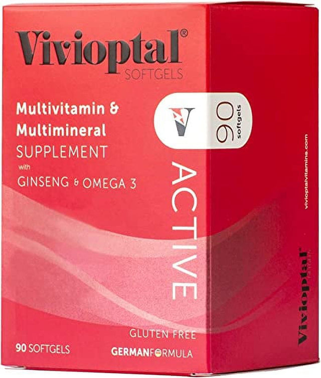 Vivioptal Multivitamin & Multimineral Supplement with Ginseng & Omega-3 Capsules, 90 Count