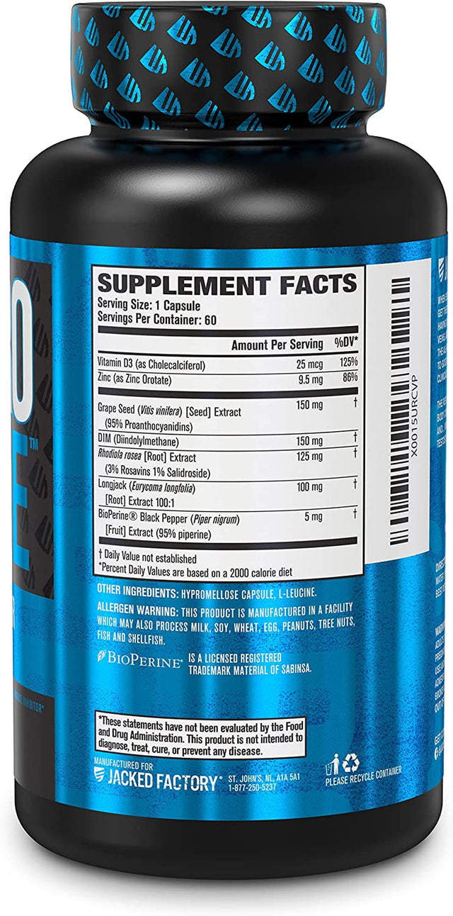 Jacked Factory Burn-Xt Thermogenic Fat Burner - Appetite Suppressant for Weight Loss & Androsurge Estrogen Blocker for Men - Testosterone Booster