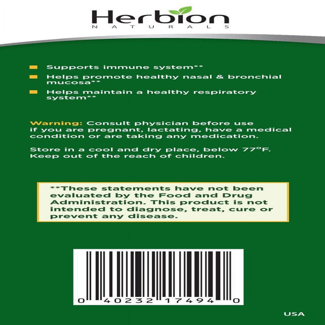 Herbion Naturals Respiratory Care Herbal Granules with Natural Lemon Flavor – 10 Ct, for the Whole Family – Promotes Healthy Respiratory Function - Relieves Cold & Flu Symptoms – Supports Immune Syste