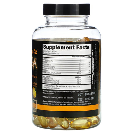 Controlled Labs - Orange Oximega Fish Oil Citrus - 120 Softgels