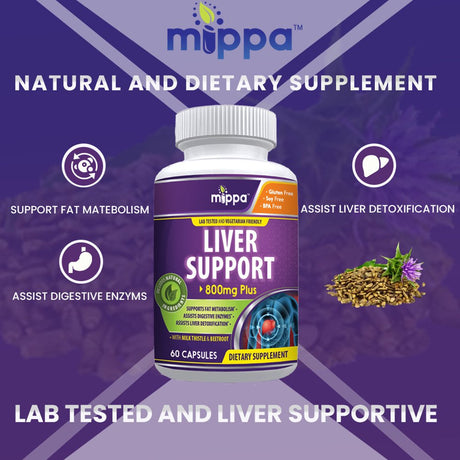 Liver Support, Milk Thistle, Beetroot, Dandelion, Powerful Ingredients, Assists Digestive Enzymes, Herbal Liver Cleanse, Energy, Bloating Reduction, Detox, Eliminates Toxins, Feel Cleaner and Lighter