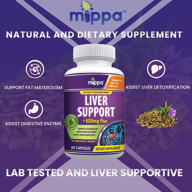 Liver Support, Milk Thistle, Beetroot, Dandelion, Powerful Ingredients, Assists Digestive Enzymes, Herbal Liver Cleanse, Energy, Bloating Reduction, Detox, Eliminates Toxins, Feel Cleaner and Lighter