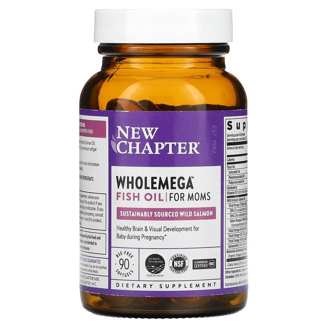 New Chapter, Wholemega Fish Oil for Moms, 90 Softgels