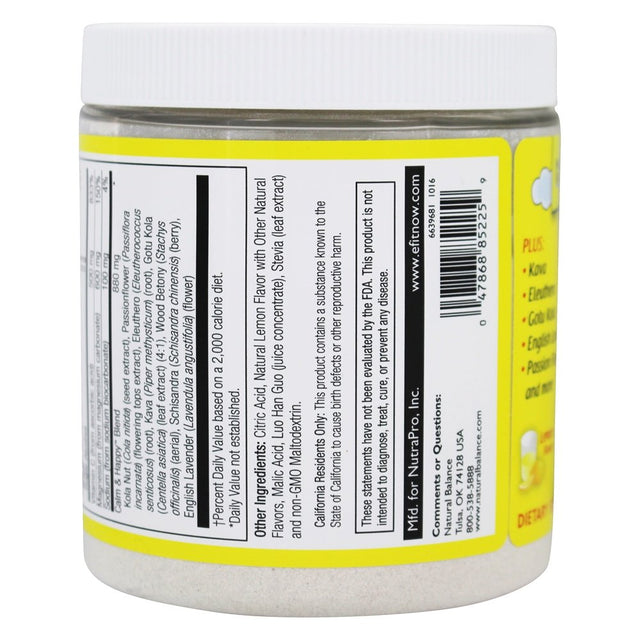 Natural Balance - Happy Camper Calm & Happy Magnesium Powder Lemon 600 Mg. - 12.3 Oz.