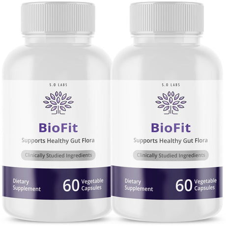 Biofit - Pills to Support Healthy Gut Flora - Energy Boosting Dietary Supplements for Weight Management and Metabolism - Advanced Ketogenic Ketones - 120 Capsules (2 Pack)