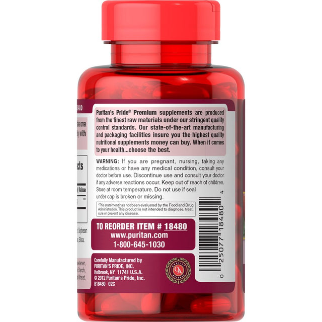 Puritan'S Pride Lycopene 40 Mg, Supplement for Prostate and Heart Health Support**, Contains Antioxidant Properties**, 60 Rapid Release Softgels