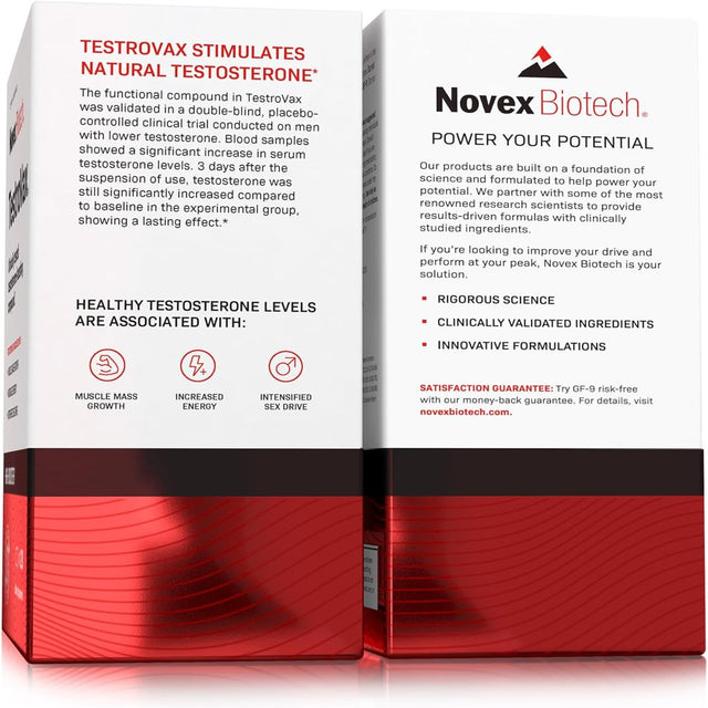 Novex Biotech Testrovax - Best Testosterone Booster for Men - Vitamins for Men - Boost Testosterone for Men - Test Booster - Increase Testosterone- 2700Mg, 1 Pack - 90 Count