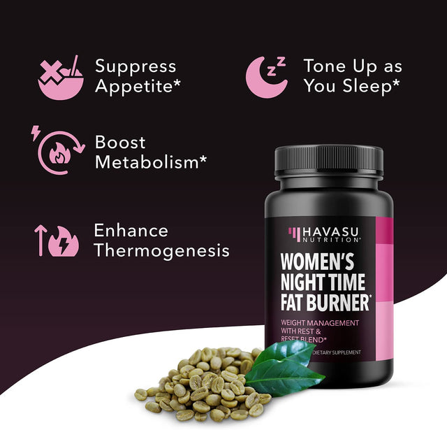 Night Time Fat Burner for Women | Weight Loss and Sleep Support Blend with Vitamin D | Metabolism Booster and Appetite Suppressant for Weight Loss | 2 Month Supply Weight Loss Pills for Women