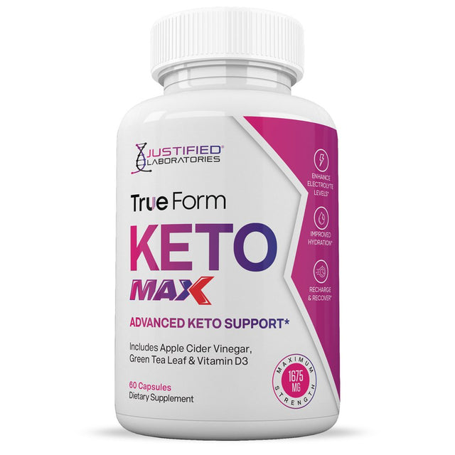 (2 Pack) True Form Keto ACV MAX Pills 1675Mg Alternative to Gummies Dietary Supplement 120 Capsules