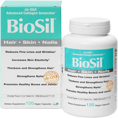 Biosil HAIR SKIN NAILS COLLAGEN GENERATOR 120 VEGAN CAPSULES