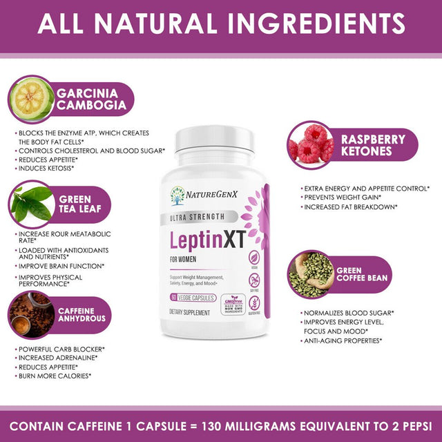 LEPTIN XT for Weight Loss for Women Supplements -60 Capsule