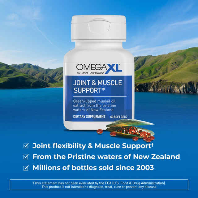 Omegaxl Powerful and Natural Joint Support Supplement 60 Softgels (2 Pack) - Sleep Better and Wake Refreshed, with Sleepxl 60 Capsules