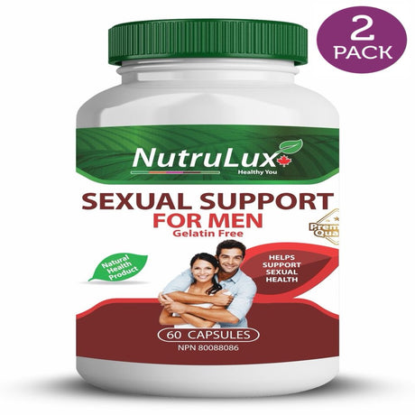 Nutrulux Men'S Sexual Wellness Capsules with 200Mg Tribulus - Halal, Vegan Gelatin-Free, Essential Supplement for Male Health 120 Capsules (Pack of 2)